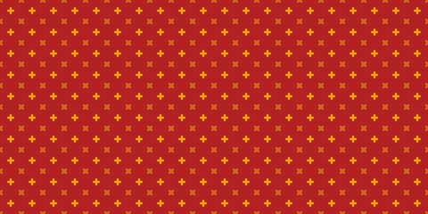 オータムカラーの十字模様