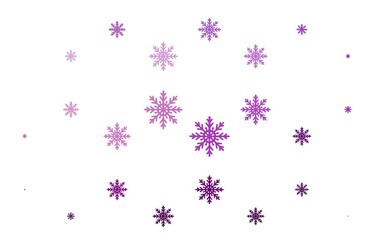 Light Purple vector layout with bright snowflakes.