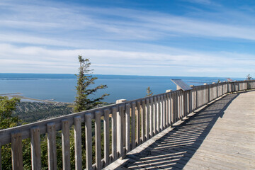 View of the belvedere at the summit of the mont Saint-Joseph in Carleton-sur-mer, Canada - obrazy, fototapety, plakaty