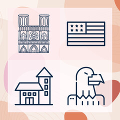 Simple set of our related lineal icons