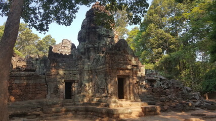 Fototapeta premium Cambodia. Ta Som temple. Buddhist temple that was built at the end of the 12th century, during the reign of Jayavarman VII. It is located on the territory of the Angkor temple complex. Siem Reap.