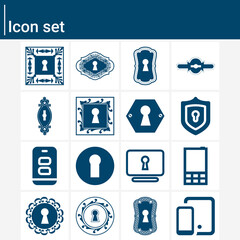 Simple set of sterling area related filled icons.