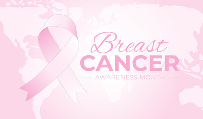 Breast Cancer Awareness Month Background Illustration