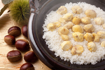 炊き立て栗ご飯