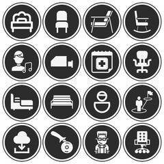 16 pack of viewer  filled web icons set