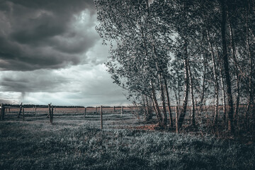 clouds over the river