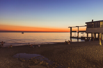 Fototapeta na wymiar sunset at the beach