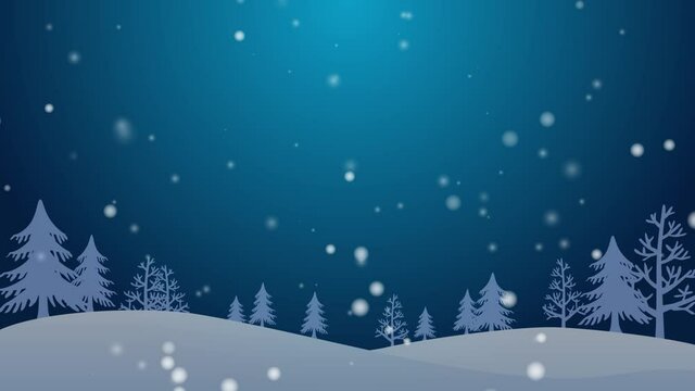 winter landscape with snow and trees