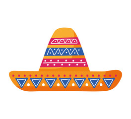 traditional mexican hat flat style icon