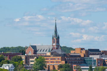 Sainte Marie Parish church at 378 Notre Dame Avenue in West Side in Manchester, New Hampshire NH,...