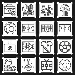 16 pack of teams  lineal web icons set