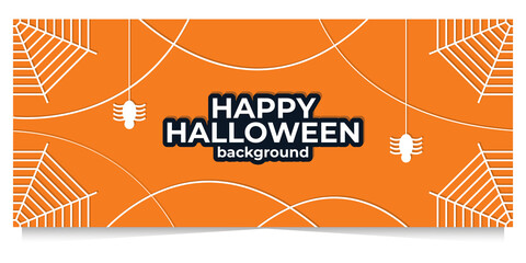 happy halloween banner, background template, vector illustration.