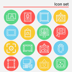 16 pack of skeletal structure  lineal web icons set