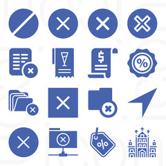 16 pack of declare  filled web icons set