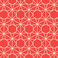 Hexagon art deco pattern background.