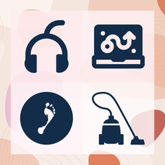 Simple set of tool related filled icons