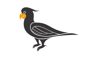 Parrot bird illustration vector icon