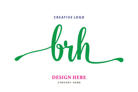 pharmacy logo composition of the letter BRH is simple, easy to understand and authoritative