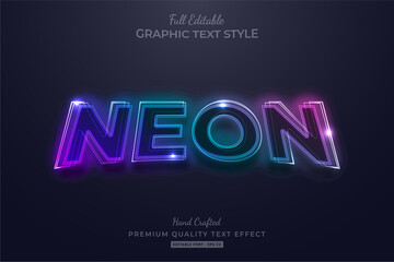 Gradient Neon Editable Text Style Effect Premium