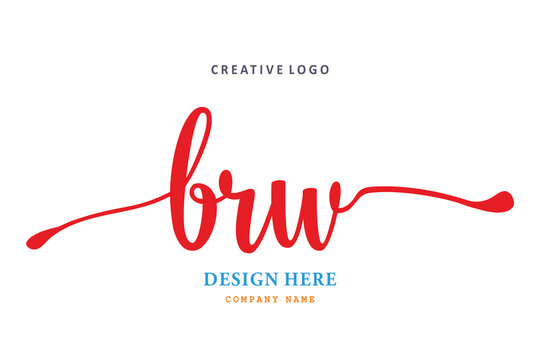 pharmacy logo composition of the letter BRW is simple, easy to understand and authoritative