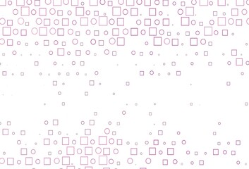 Fototapeta na wymiar Light Purple vector background with circles, rectangles.