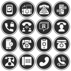 16 pack of language unit  filled web icons set