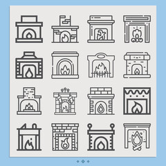 Simple set of water back related lineal icons.