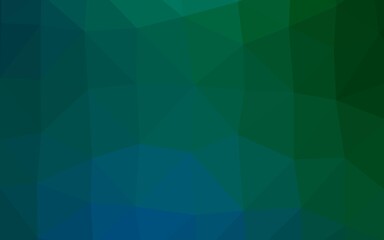 Dark Blue, Green vector low poly texture.