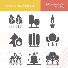 Simple set of neighborhoods related filled icons.