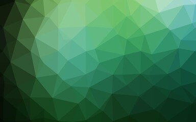 Dark Green vector low poly layout.