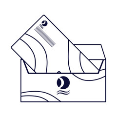 envelope mail mockup isolated icon