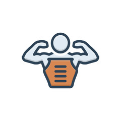Color illustration icon for pectorals