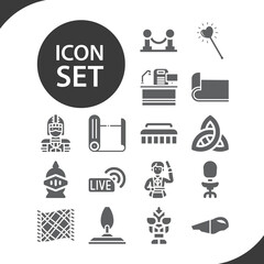 Simple set of carpet related filled icons.