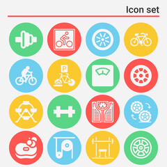 16 pack of saddle  filled web icons set