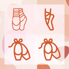 Simple set of dances related lineal icons