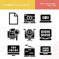 Simple set of dummy related filled icons.
