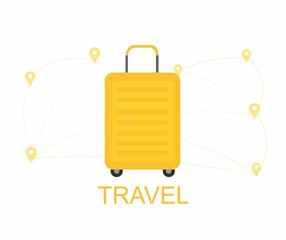 travel suitcase icon design