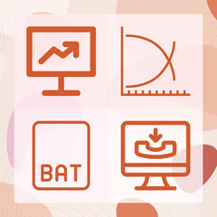 Simple set of bitter end related lineal icons