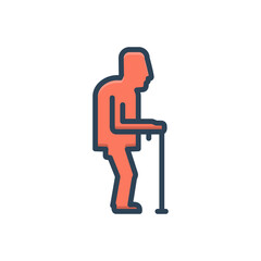 Color illustration icon for gammer