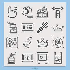 Simple set of tip related lineal icons.