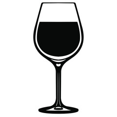 glass of wine isolated