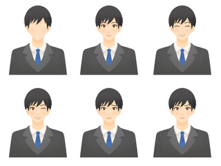 スーツ姿の男性セット_正面