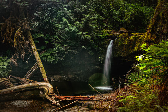 Stocking Creek Waterfall, ladysmith, chemainus, Vancouver Island, British Colombia, Canada