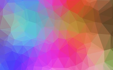 Light Multicolor, Rainbow vector polygon abstract background.