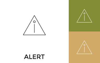 Editable Alert Thin Line Icon with Title. Useful For Mobile Application, Website, Software and Print Media.