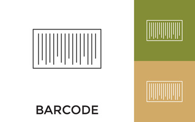 Editable Barcode Thin Line Icon with Title. Useful For Mobile Application, Website, Software and Print Media.