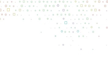 Light Multicolor, Rainbow vector layout with circle spots, cubes.