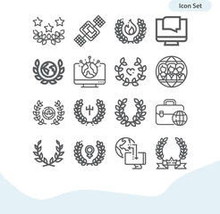 Simple set of globalization related lineal icons.