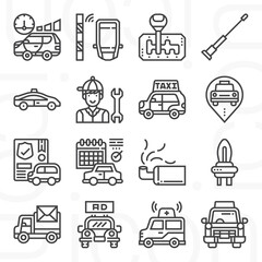 16 pack of heels  lineal web icons set