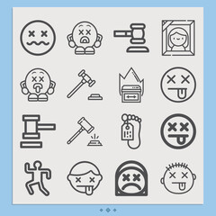 Simple set of bodies related lineal icons.